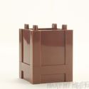 Lego  Crate Container 2x2x2 Reddish  Brown New x2