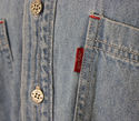 Vintage LEVI'S Rugged Blue Denim Shirt L long slee