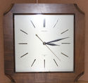  Vintage Retro Seiko Wall Clock Gold Tone Wood Fra