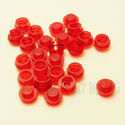 Lego Round Plate 1 x 1 Trans-Red 25 Pack - NEW