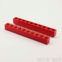 Lego Brick  1 x 10 Red  2 Pack