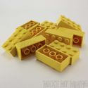 Lego Brick   2 x 4 Yellow  10 Pack 