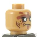 Lego Head #560 - Dual Sided Alien Zombie, Silver E