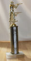 Vintage Goldtone Cast Metal Trophy Award 1988 - Hu