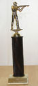 Vintage Goldtone Cast Metal Trophy Award 1987 - Hu