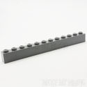 Lego Brick  1 x 12  Dark Bluish Gray