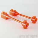 Lego Star Wars Holder Bar  1 x 8 Trans-Neon Orange