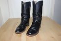 Vintage Justin Ropers Cowboy Western Boots Black M