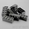 Lego Brick   2 x 4 Dark Bluish Gray  10 Pack 