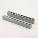 Lego Brick  1 x 10 Light Gray   2 Pack