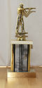 Vintage Goldtone Cast Metal Trophy Award 1987 - Hu