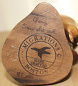 Vintage Saw Whet Owl Handcrafted Cherrywood Migrat