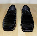 Vintage Etienne Aigner Black Patent Leather Loafer