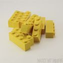 Lego Brick  1 x 4 Yellow  10 Pack