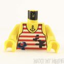 Lego Torso #0bc -Pirate Tank Top, Stains, Wrench, 