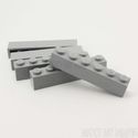 Lego Brick  1 x 6 Light Bluish Gray   5 Pack