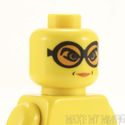 Lego Head #126 - Female Orange Goggles, Dimples, M