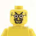 Lego Head #62 - Male Round Glasses, Black Moustach