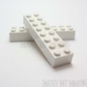 Lego Brick   2 x 8 White  2 Pack 