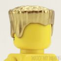 Lego Minifig Hair - Flat Top Buzz Cut - Gold  NEW