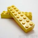 Lego Brick   2 x 8 Yellow  2 Pack 