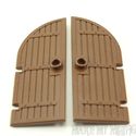 Lego Castle Door Fort Brown Curved Rounded Top 1x3