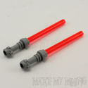 Lego Star Wars 2 Custom Lightsabers Trans Neon Red
