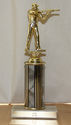 Vintage Goldtone Cast Metal Trophy Award 1987 - Hu