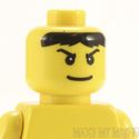Lego Head #221 - Male, Black Hair, Eyebrows, Wide 