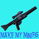 Lego Minifig  SW Long Black Blaster Gun - NEW - St
