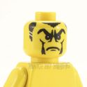 Lego Head #219 - Male Frown, Angry Eyebrows, Sideb