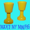Lego Minifig Utensil Yellow Goblet Pair 