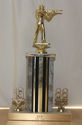 Vintage Goldtone Cast Metal Trophy Award 1988 - Hu