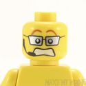 Lego Head #303 - Dual Sided Headset, Silver Glasse