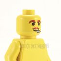 Lego Head #57 - Male with Red Moustache, Red Eyebr