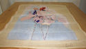 Vintage Needlepoint Tapestry Canvas 18 Mesh Iris D