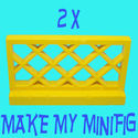 Lego 1 x 4 x 2 Yellow Lattice Fence - 2X