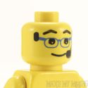 Lego Head #24x - Male with Blue Glasses & Headset,