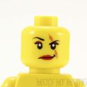 Lego Head #736 - Dual Sided Female, Scar over Eye,