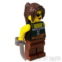 Lego Minifig Female Pirate with Red Lips Eye Patch