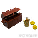 Lego Minifig Pirate Scene NEW - Treasure Chest, Sw