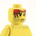 Lego Castle Head #33 - Male Red Hair & Stubble 