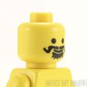 Lego Head #23 - Male with Curly Moustache, Spiky B