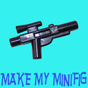 Lego Minifig  SW Short Black Blaster Gun - NEW - S