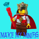 Lego Minifig Jester, King & Scepter, Knight & Flai
