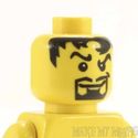 Lego Head #216 - Male Black Hair, Curly Eyebrows, 