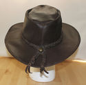 Vintage Leather Bush Hat Outdoor Outback Boonie Le