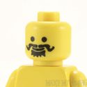 Lego Head #23 - Male with Curly Moustache, Spiky B