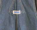 Vintage Big Smith Mens Bib Overalls Denim Zipper F