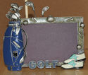  Vintage Golf Picture Frame Golf Clubs Shoes Bag I